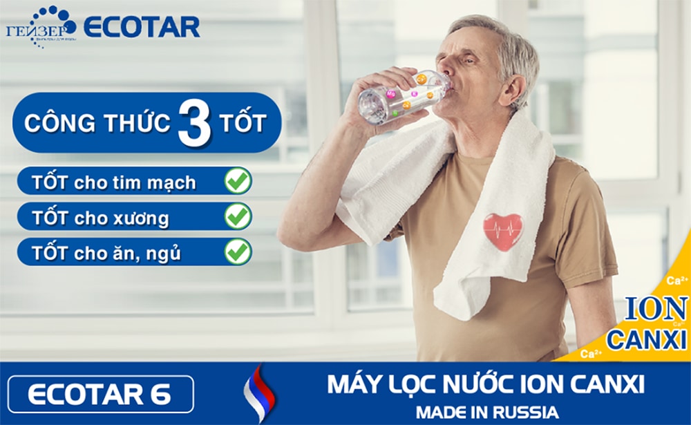 Nước ion canxi đối với người cao tuổi