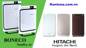 So sánh máy lọc không khí boneco và Hitachi